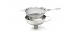 Trechter Slagroomsifon met Zeef RVS 16 cm