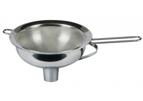 Trechter Slagroomsifon met Zeef RVS 16 cm