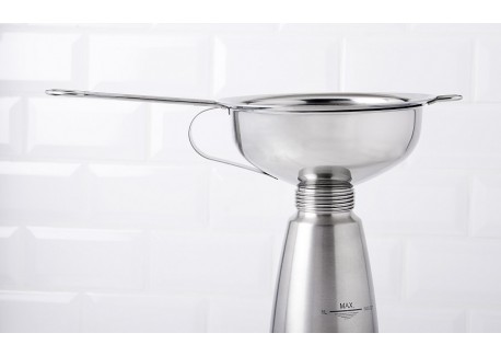 Entonnoir pour Siphon de Cuisine avec Tamis Inox 16 cm
