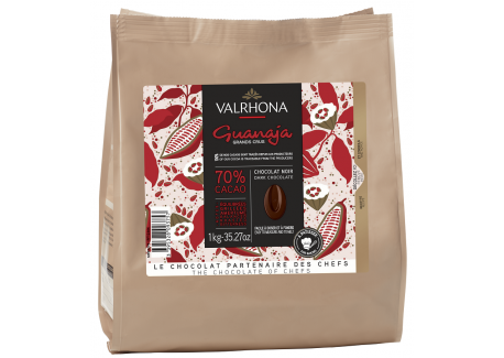 Chocolat Noir Guanaja 70% Sac Fèves 1 kg
