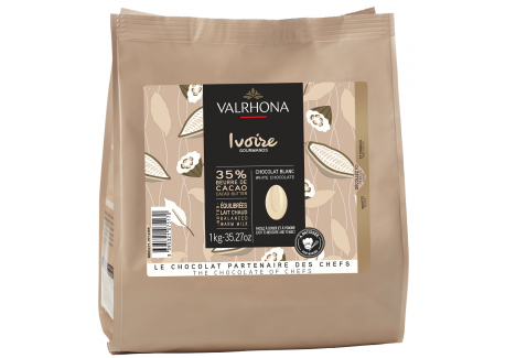 Ivoorwitte Chocolade 35% Zak Bonen 1 kg