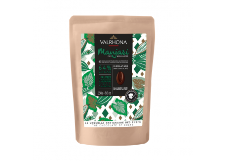 Chocolat Noir Manjari 64% Sachet Fèves 250 g