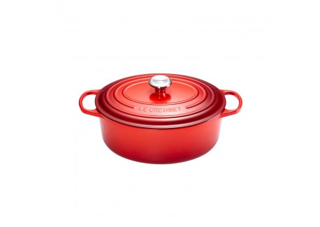 Cocotte Fonte Signature Ovale 4,1 L Rouge Cerise (27 cm)
