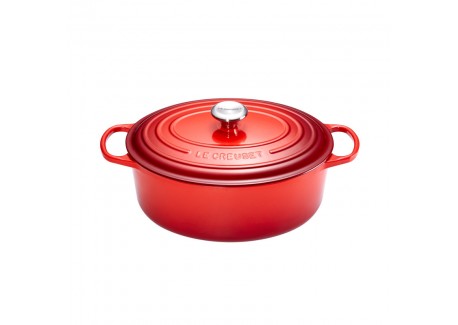 Cocotte Fonte Signature Ovale 6,3 L Rouge Cerise (31 cm)