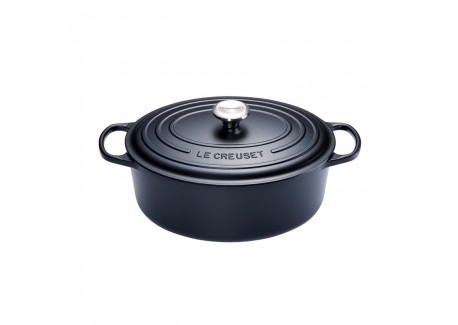 Signature Ovale Gietijzeren Stoofpot 6,3 L Mat Zwart (31 cm)