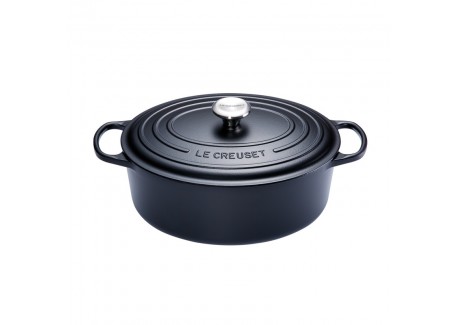 Cocotte Fonte Signature Ovale 7,5 L Noir Mat (33 cm)