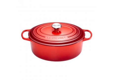 Signature Ovale Gietijzeren Stoofpot 8,9 L Kersenrood (35 cm)
