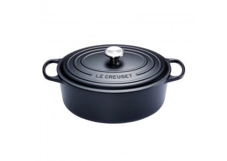 Signature Ovale Gietijzeren Stoofpot 8,9 L Mat Zwart (35 cm)