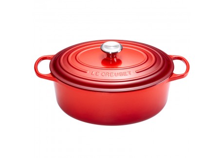 Cocotte Fonte Signature Ovale 13,9 L Rouge Cerise (40 cm)