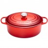 Zie dia Signature Ovale Gietijzeren Stoofpot 13,9 L Kersenrood (40 cm)
