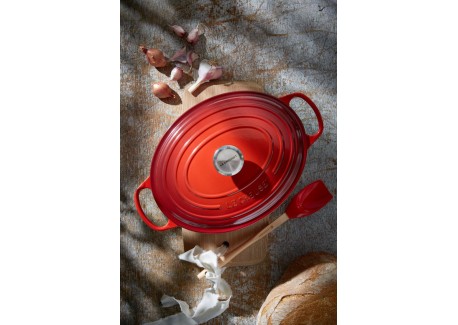 Cocotte Fonte Signature Ovale 13,9 L Rouge Cerise (40 cm)