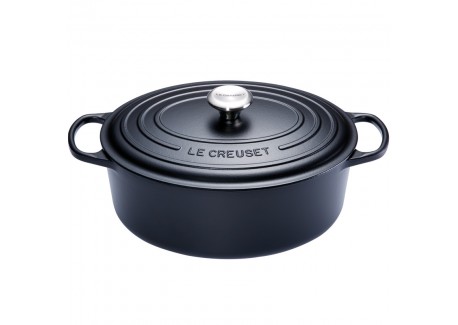 Cocotte Fonte Signature Ovale 13,9 L Noir Mat (40 cm)