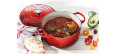 Signature Ronde Gietijzeren Stoofpot 2,4 L Kersenrood (20 cm)