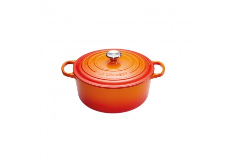 Cocotte Fonte Signature Ronde 2,4 L Orange Volcanique (20 cm)