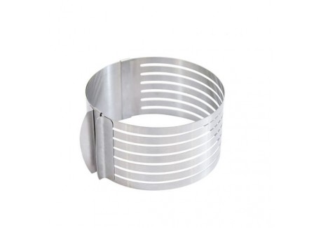 Cercle à Génoise Extensible en Inox Hauteur 8,5 cm
