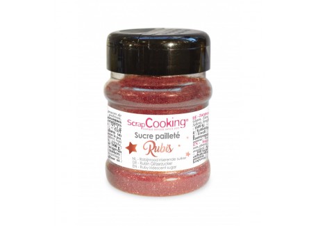 Sucre Pailleté Rouge Rubis 160 g