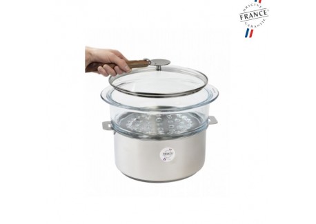 Cuit Vapeur en Verre 24 cm
