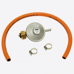 Kit Régulateur/Détendeur de Gaz avec Tuyau 37 Mbar pour Four à Pizza e