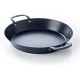 Black Steel Paellapan van Koolstofstaal met Handgrepen 38 cm