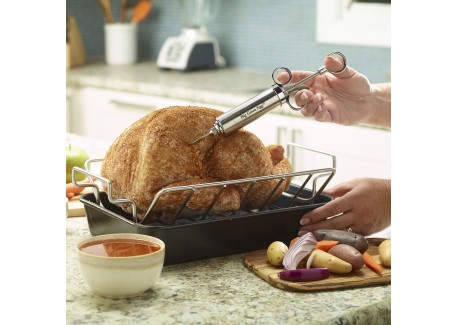 Injecteur de Saveur Seringue Inox pour Marinade