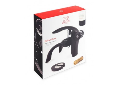 Baltaz Dark Tire-bouchon à Levier Basalte + Coupe-Capsule set