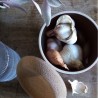 Zie dia Knoflookpot met Deksel 1 L Mat Zwart Truffel