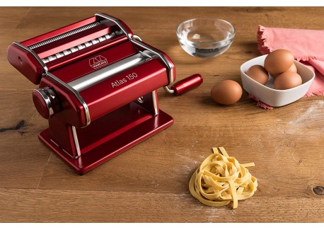 Atlas 150 Design Machine à Pâtes Manuelle Rouge
