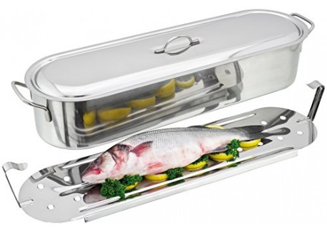 RVS Vispocheer & Stoompan met Inzet 60 cm