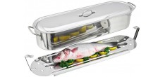 RVS Vispocheer & Stoompan met Inzet 60 cm