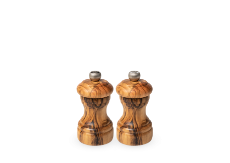 Bistro Duo Moulins à Poivre et à Sel 10 cm Bois d'Olivier 