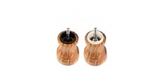Bistro Duo Moulins à Poivre et à Sel 10 cm Bois d'Olivier 