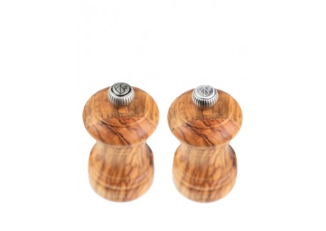 Bistro Duo Peper- en Zoutmolen 10 cm Olijfhout