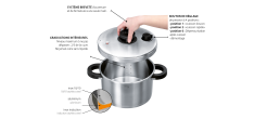 Alto mat RVS Snelkookpan 20 cm 4 L
