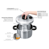 Zie dia Alto mat RVS Snelkookpan 20 cm 4 L