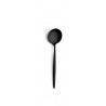 Zie dia Moon Black Dessertlepel Zwarte  Mat Staal