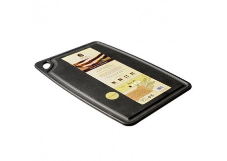 Planche à Découper Fine en Fibre Bois Noir Paperstone Récupérateur Jus