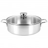 Zie dia Apollo 7 Casserole Basse Inox avec Couvercle en Verre 28 cm 