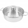 Zie dia Apollo 7 Casserole Basse Inox avec Couvercle en Verre 28 cm 