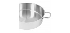 Apollo 7 Casserole Basse Inox avec Couvercle en Verre 28 cm 