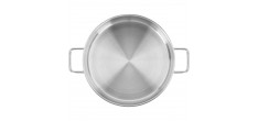 Apollo 7 Casserole Basse Inox avec Couvercle en Verre 28 cm 
