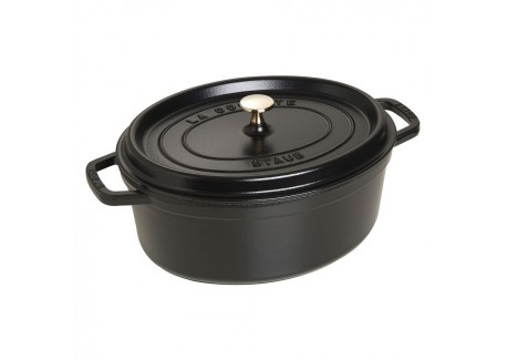 Ovale Gietijzeren Braadpan 31 cm Mat Zwart 5,5 l