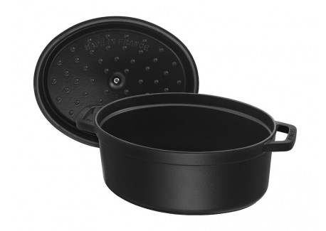 Cocotte Fonte Ovale 31 cm Noir Mat 5,5 l