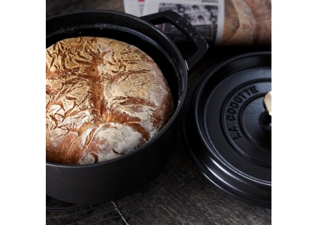Cocotte Fonte Ovale 31 cm Noir Mat 5,5 l
