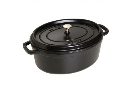 Ovale Stoofpot 33 cm Zwart 6,7 l