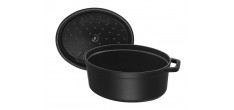 Cocotte Fonte Ovale 33 cm Noir Mat 6,7 l