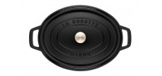 Ovale Stoofpot 33 cm Zwart 6,7 l