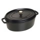 Ovale Stoofpot 37 cm Mat Zwart 8 l