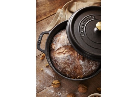 Cocotte Fonte Ronde 24 cm Noir Mat 3,8 l