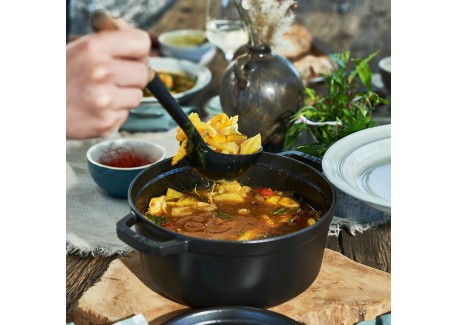 Cocotte Fonte Ronde 24 cm Noir Mat 3,8 l