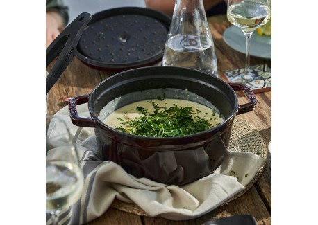 Cocotte Fonte Ronde 24 cm Noir Mat 3,8 l